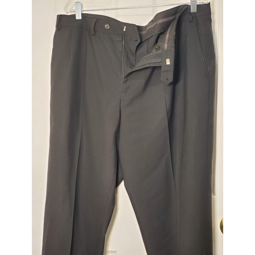 Lauren Ralph Lauren Men’s Dress Pants 38x32 Black Wool Blend Flat Front - Picture 11 of 11